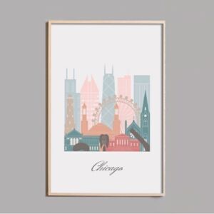 Chicago City Skyline Print 5x7